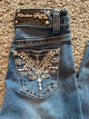 Rodeo Girl Embellished Blue Kids Jeans